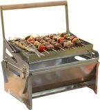 Merkloos Houtskool BBQ Grill - Kampeergrill Rotatie - Buiten Koken - 360 Graden Rotatie - 16 x 30 x 16 cm