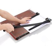 COOCHEER Papiersnijder, professionele A3 hefboomsnijder, fotosnijder, snijapparaat voor school en kantoor, lengte greep: 550 mm, van hout