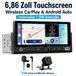 Junsun autoradio 6,86" 1DIN avec CarPlay sans fil et Android Auto, Bluetooth, caméra et microphone