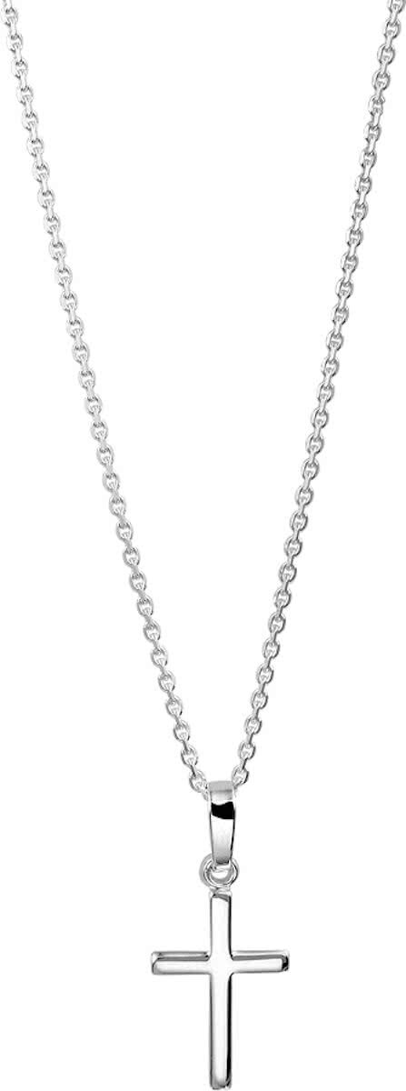 The Jewelry Collection Ketting Kruis Dames Zilver 45 cm