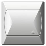Enkele Grote Knop Base Reactieve Push Release Deurbel Schakelaar Wit