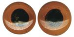 Yeux en verre, 6 mm, marron, 10 pièces