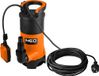 NEO TOOLS Pompe submersible (900 W, 16.000 litres par heure, adaptée aux eaux sales et claires, taille de grain maximale 25 mm, câble de 10 mètres). Pompe submersible pour vider les caves. Pompe à eaux usées
