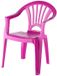 Merkloos / Sans marque Interbosch B.V. Camping Kinderstoel van kunststof - fuchsia roze - 37 x 31 x 51 cm