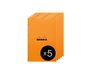 RHODIA 119700Cpack - Geniet Notitieblok N°119 Audit Oranje - A4+ - Voorgedrukt Meerdere Kolommen - 80 Afscheurbare Vellen Perforatie 4 Gaten - Clairefontaine Geel Papier 80 g/m² - Pakket van 5 blokken