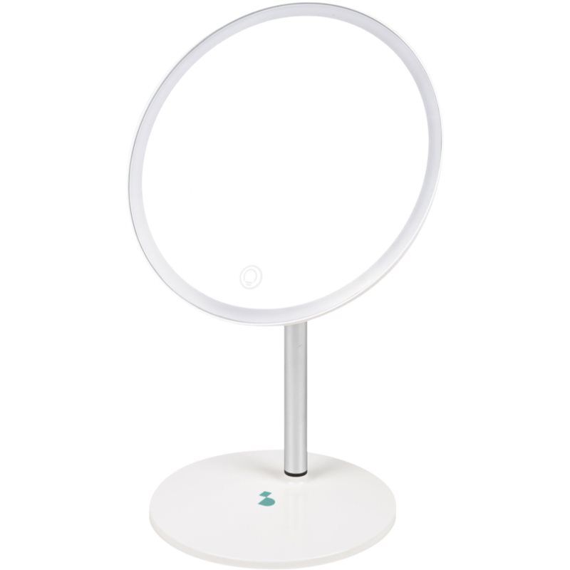 BEPER P302VIS051 Led-make-upspiegel met dimbaar licht, 3 verlichtingsmodi, touch-bediening, oplaadbaar via USB-C, 90° kantelbaar, stabiele basis