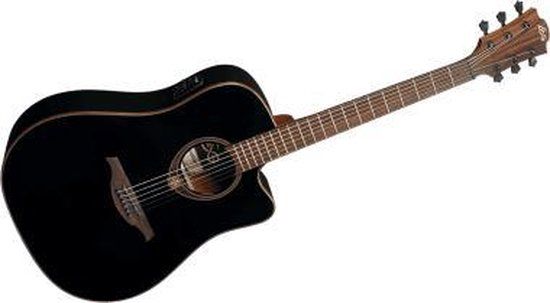 Lag T118ACE-BLK - Semi-akoestische gitaar - Zwart