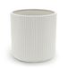 Amazon Basics Plantenbak, rond, gegolfd keramiek, 20,3 cm, wit