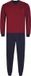 Hajo Heren pyjama Klima Light Lange mouw Gestreept Rood XL
