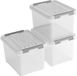 Curver Handy+ Boîte de rangement - 20L - 3 pièces - Transparent avec couvercle
