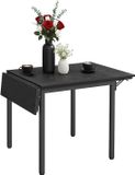 Merkloos Relaxdays Eettafel - Zwart - 120x76x78 cm - 4 personen