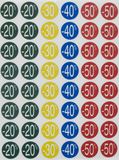 APLI Ronde Etiketten - Permanent - 2.4cm - Assorted Colors (Blue, Green, Red, Yellow) - 10 Labels