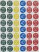 APLI Ronde Etiketten - Permanent - 2.4cm - Assorted Colors (Blue, Green, Red, Yellow) - 10 Labels