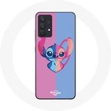 Maniacase Hoesje voor Samsung Galaxy A13 4G / A13 4G Lite Stitch et angel blauw roze