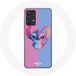 Maniacase Hoesje voor Samsung Galaxy A13 4G / A13 4G Lite Stitch et angel blauw roze