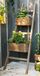 Dekoleidenschaft Étagère à plantes "Rustikal" en bois recyclé avec 2 bacs à plantes (1 pc), 110 cm de haut, jardinière upcycling, décoration de jardin, bac surélevé, jardinière