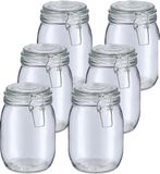 Zeller Weckpot/inmaakpot Alfie - 10x - 1L - glas - beugelsluiting - D11 x H17 cm