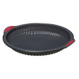 Secret de Gourmet Backery Pro - moule à gâteau en silicone - revêtement antiadhésif - noir - 26 x 3,6 cm