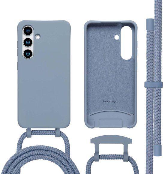 imoshion Color Backcover met afneembaar koord met MagSafe voor de Samsung Galaxy S25 / S24 - Ash Blue