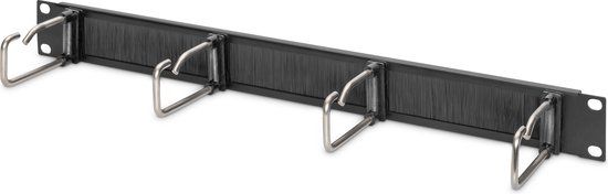 Digitus Kabelgeleidingspaneel met doorvoer - 1U - 19 inch - Zwart