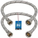 KOTARBAU® 2 Stuks - Flexibele Aansluitslang 1/2“ x 3/8“ - Flexibele Kraanslang 50 cm