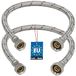 KOTARBAU® 2 pièces - Tuyau de raccordement flexible 1/2“ x 3/8“ - Tuyau de robinet flexible 50 cm