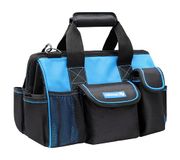 Högert Technik Gereedschapstas (39 x 21,5 x 27 cm), professionele multifunctionele waterdichte gereedschapstassen, van 600D-polyester, met 17 buitenvakken en 8 binnenvakken, verstelbare schouderriem
