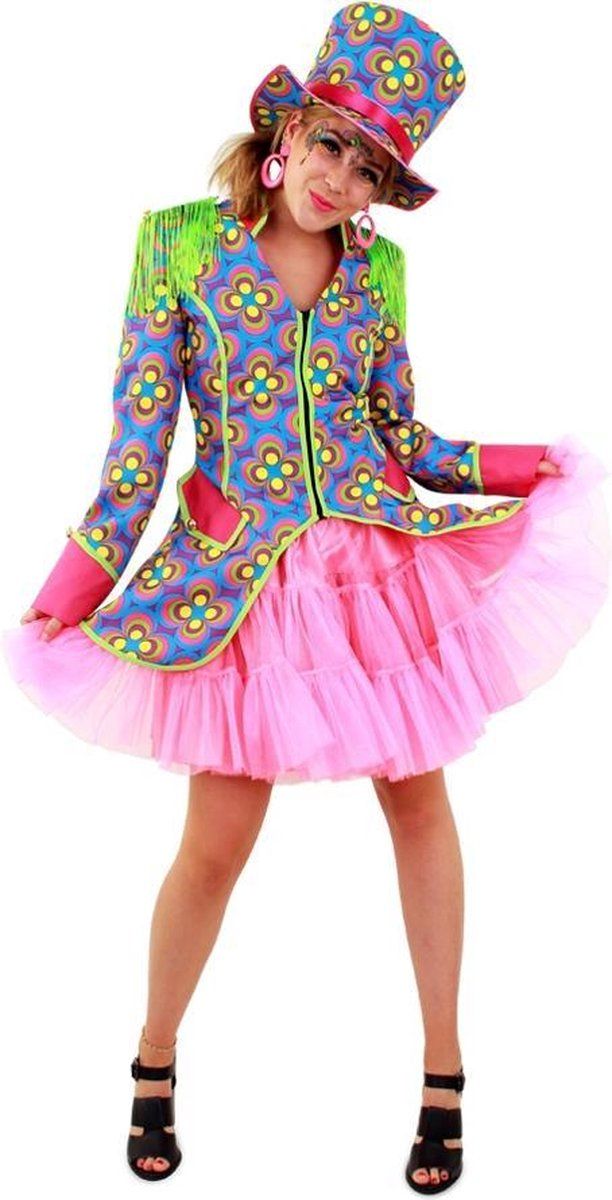 PartyXplosion Jas Flower Power voor dames - Multicolor - Polyester - EAN: 8713647044222
