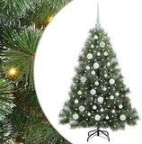 vidaXL Arbre de Noël artificiel avec 150 LED, Standard, Vert, 120 cm, PE et PVC