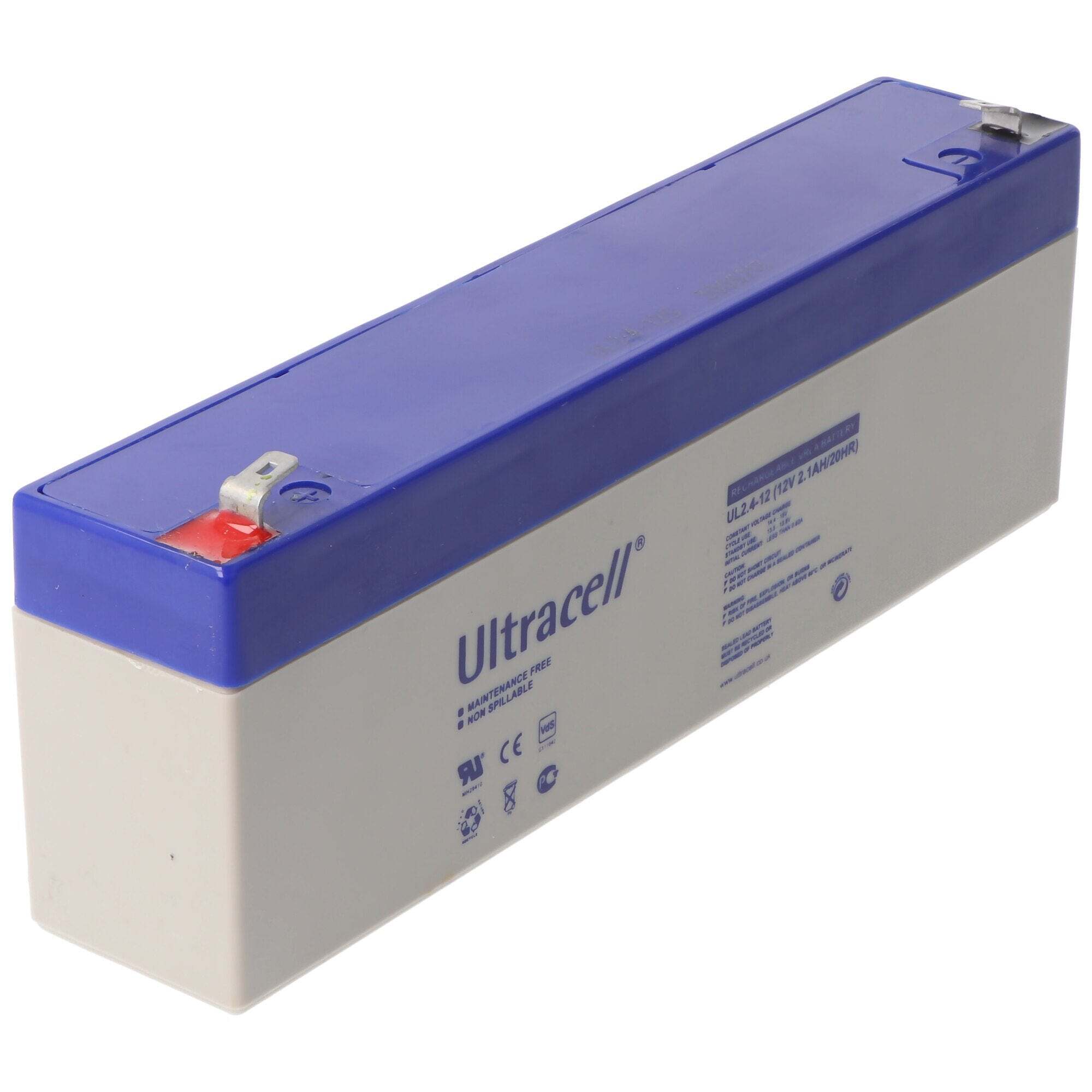 Ultracell Ultracell UL2.4-12 loodzuurbatterij 12 volt 2,4 Ah, Faston 187, 4,8 mm
