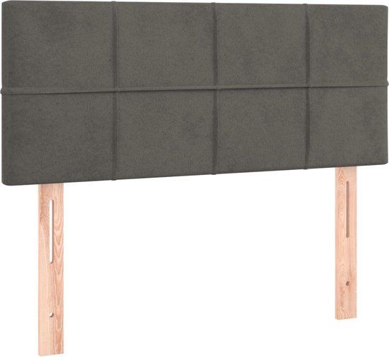 vidaXL Hoofdbord 90x5x78/88 cm fluweel donkergrijs