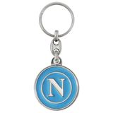 SSC Napoli Sleutelhanger van geëmailleerd metaal met wit logo op lichtblauwe achtergrond