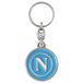 SSC Napoli Sleutelhanger van geëmailleerd metaal met wit logo op lichtblauwe achtergrond