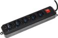 Link Emmegi LKMP05LN Universele Stekkerdoos met 5 Stopcontacten, Zwart