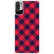 Redmi Bedrukt siliconen hoesje compatibel met Redmi Note 10 5G Tartan Rouge