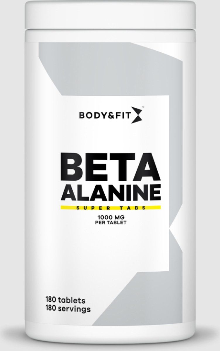 Body &amp; Fit Body & Fit Beta Alanine Super Tabs - 1000 mg - Aminozuren - Pre Workout - 180 capsules