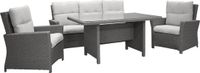 Hioshop Brentwood tuinmeubelset 4 delen grijs.