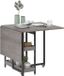 Homcom Table de salle à manger pliable avec roues pour 4 personnes - Table pliante - Table de cuisine - Coin repas - Gris