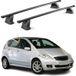 Omac Barres de toit transversales en acier pour Mercedes Classe A W169 2004-2012 – Tüv / Din 75302:2019 – Antivol inclus – Rainure en T (accessoires) – Charge max 75 kg – 2 barres – Noir