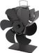 Merkloos / Sans marque Wan GmbH Haard Ventilator - Houtkachel Fan - Warmte Verspreiden - Zelf Startend - 6 Bladen - Zwart