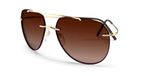Silhouette Nash Tma Collection 8744 Lunettes de soleil unisexe doré pilote marron 59mm