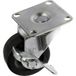 Toolcraft TO-5137887 Roue pivotante 50 mm Caoutchouc Noir/Métallique 50 kg avec frein de stationnement