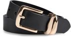 Markberg Ceinture femme AdleyMBG Cuir Noir Doré 105 cm