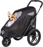 Breeze Petique Breeze Luxe Hondenbuggy en Fietskar Zwart