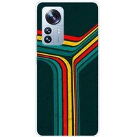 Xiaomi Mi 12 Pro Retro lines bedrukt siliconen hoesje