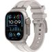 Strap-it Luxe Liquid siliconen bandje geschikt voor Apple Watch 1/2/3/4/5/6/8/9/10/11/SE(2-3)/Ultra(2-3) in de maat: 44mm / 45mm / 46mm / 49mm - Rubberen bandje met titanium aansluiting (sterrenlicht met titanium)