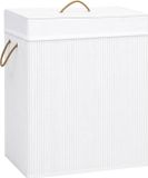 vidaXL Wasmand met 1 vak 83 L bamboe wit