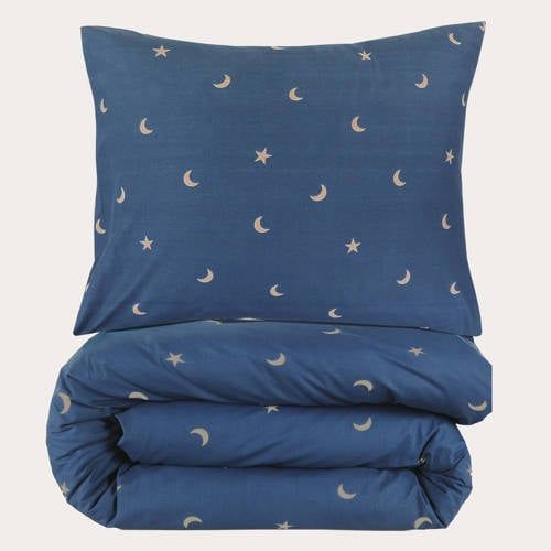 NOUS Kids katoenen dekbedovertrek (120x150 cm) Blauw Sterren