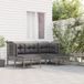 Maison Exclusive - Ensemble de jardin pour extérieur, composé de 5 pièces avec coussins, gris, en polyrotin