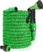 Tuyau d'arrosage extensible de jardin sans marque avec pistolet pulvérisateur à 8 fonctions - 100ft - Tuyau magique flexible - Anti-fuite - Léger - Rangement facile - Vert